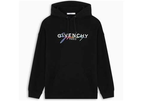 givenchy bmj03d30af|Givenchy Rainbow Signature Hoodie 'Black' .